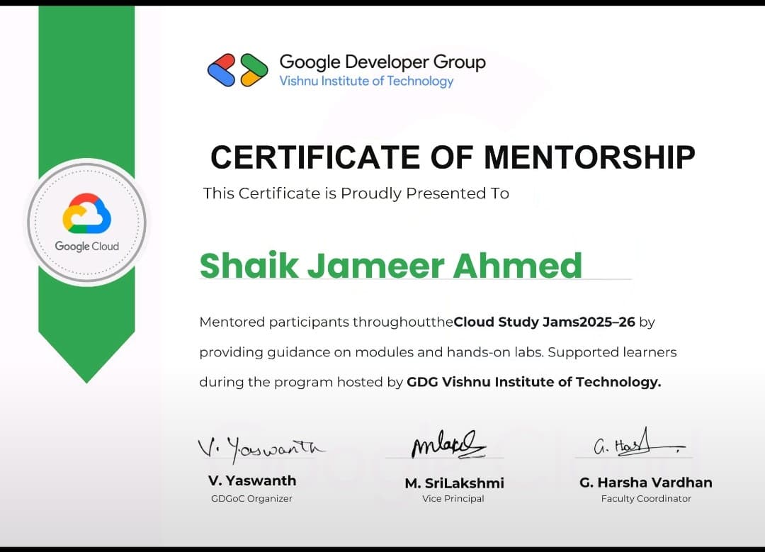 GDG Study Jams Mentorship — Google Developer Groups