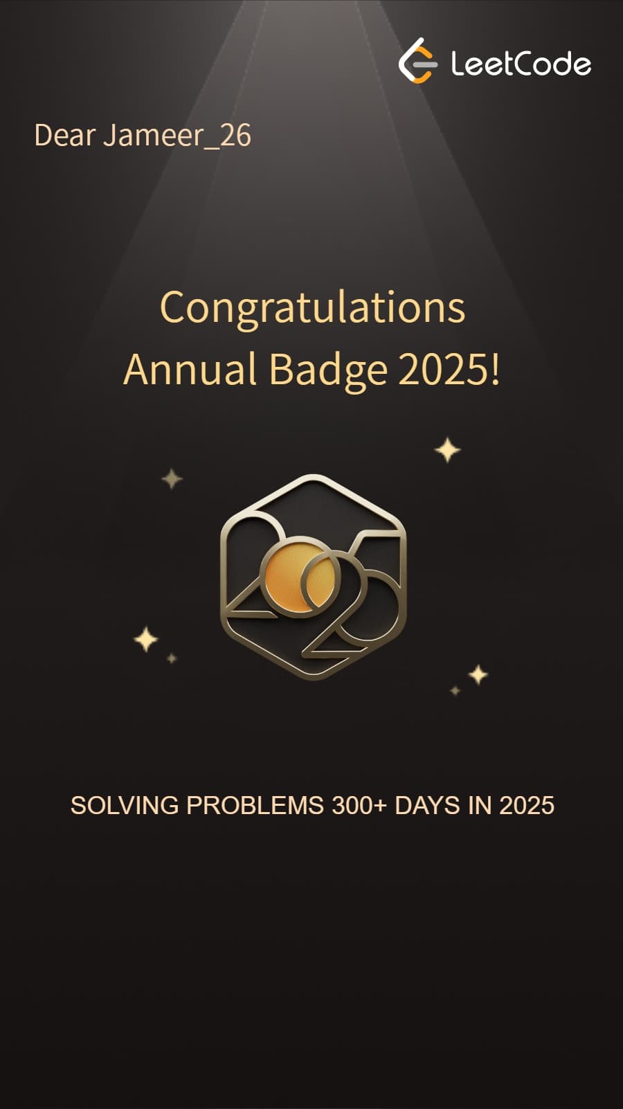 LeetCode 2025 Badge — LeetCode