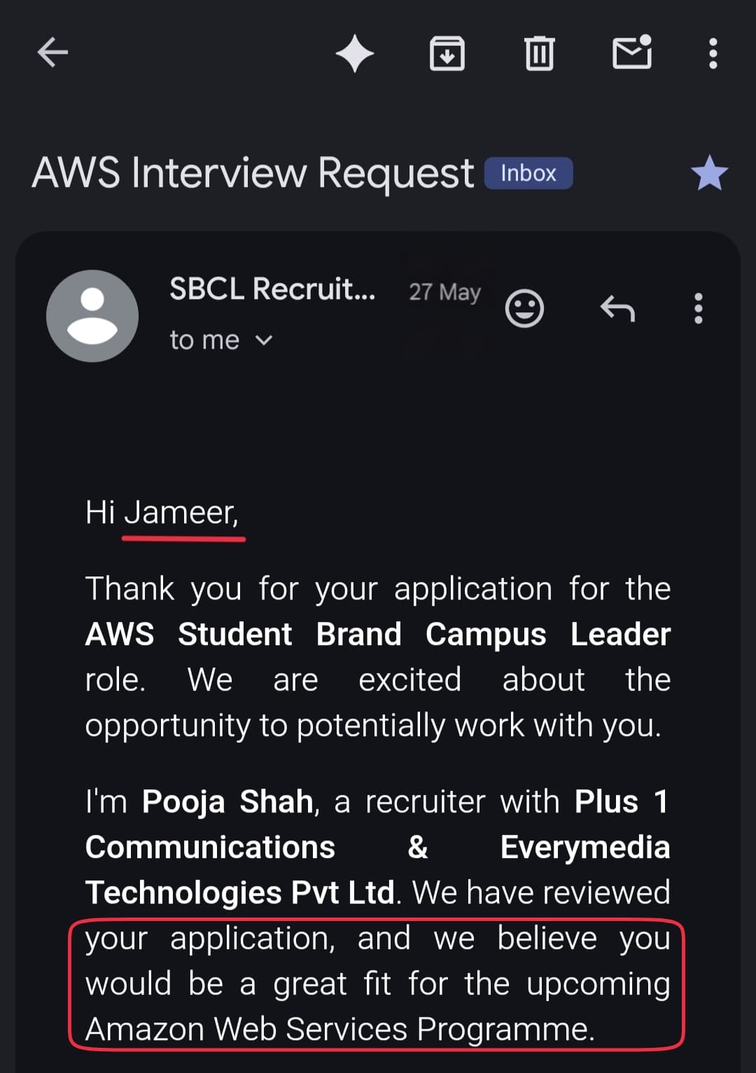 Campus Leader Appointment — AWS