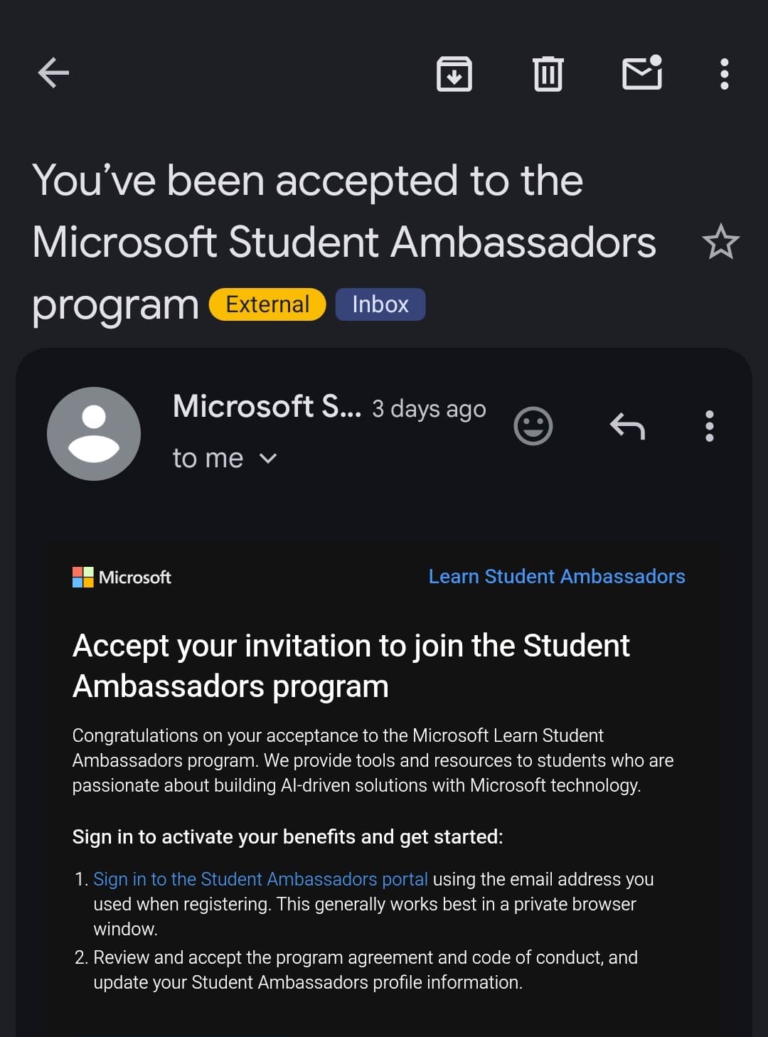 Official Mail — Microsoft